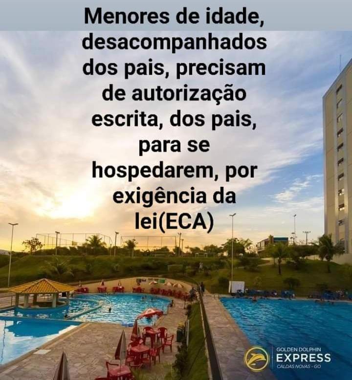 Golden Dolphin 3Pessoas Com Piscinas Termais Mais Toalhas E Roupas De Cama Lencois Travesseiros Fronhas Limpeza Do Check In Impostos E Taxas Ja Incluso Atencao A Hospedagem Podera Ocorrer No Express Ou Grand Hotel,Conforme A Disponibilidade De Apto Caldas Novas Exterior foto